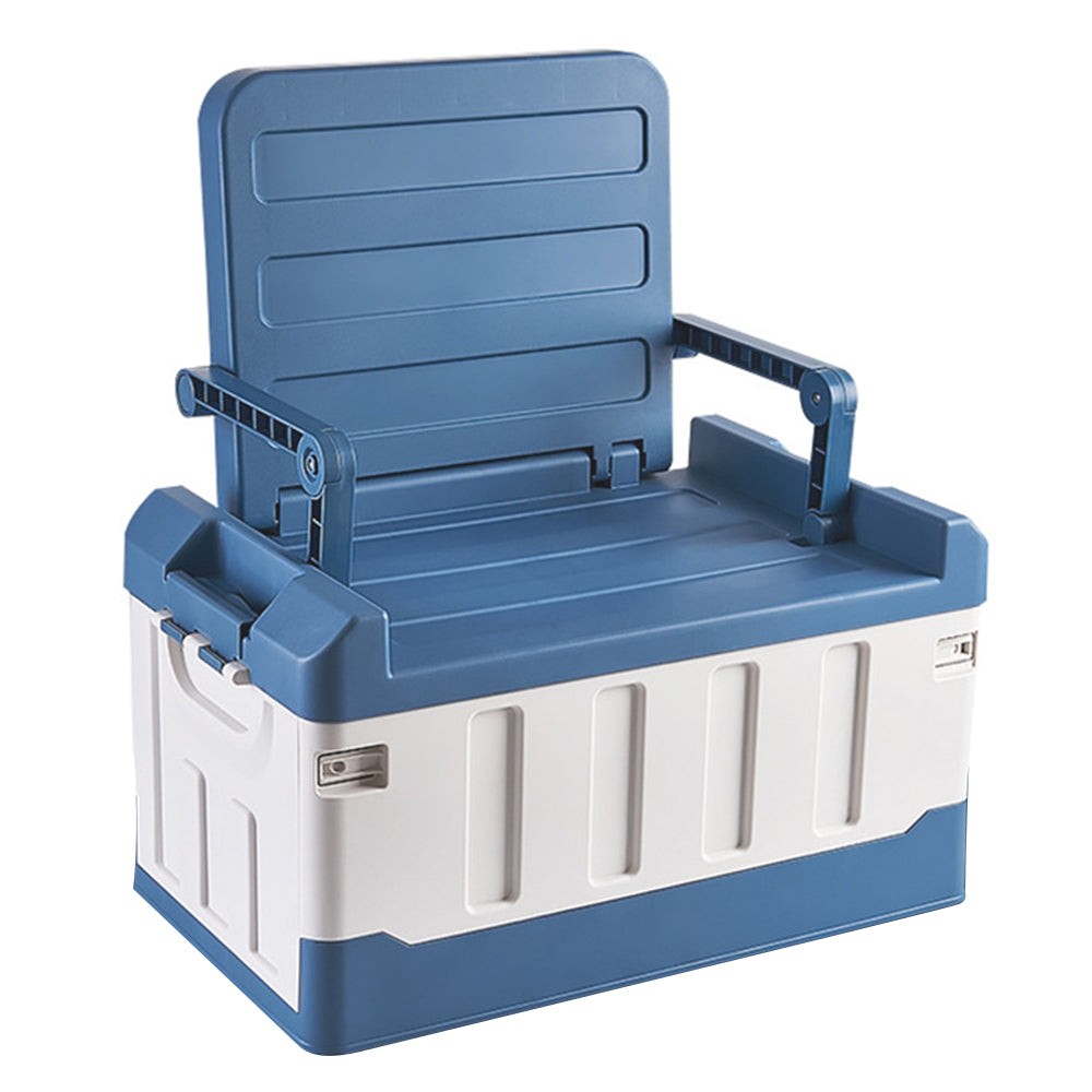K6301-L.C 60L Outdoor Camping Storage Box Folding Seat Car Trunk Organizer