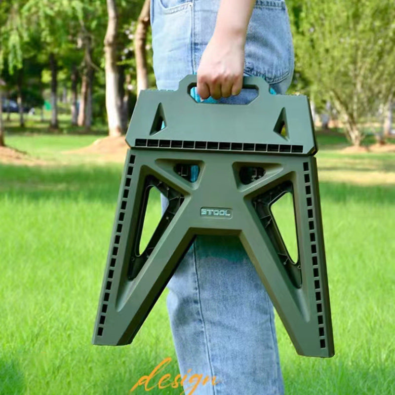 6901-L Outdoor Camping Portable PP Folding Stool with Carry Handle, Size L