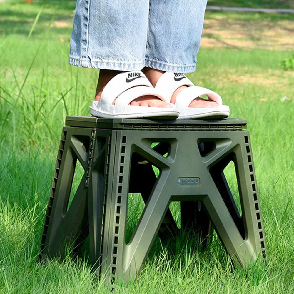 6901-L Outdoor Camping Portable PP Folding Stool with Carry Handle, Size L