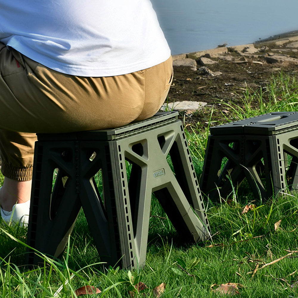 6901-L Outdoor Camping Portable PP Folding Stool with Carry Handle, Size L