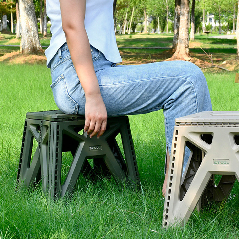 6901-L Outdoor Camping Portable PP Folding Stool with Carry Handle, Size L