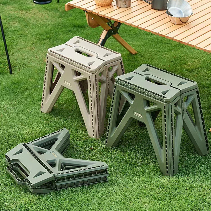 6901-L Outdoor Camping Portable PP Folding Stool with Carry Handle, Size L