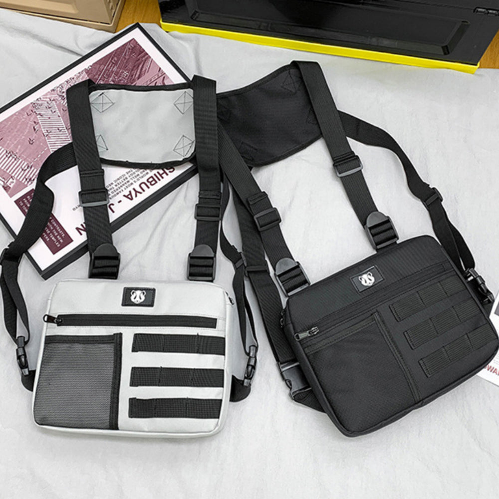 YA3066 Tactical Vest Bag Waterproof Oxford Cloth Chest Bag Casual Daypack Mini Backpack