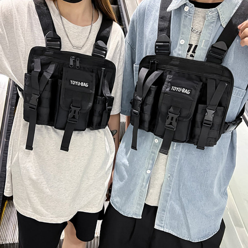 YH6025 Outdoor Tactical Vest Dual Shoulder Bag Oxford Cloth Chest Bag