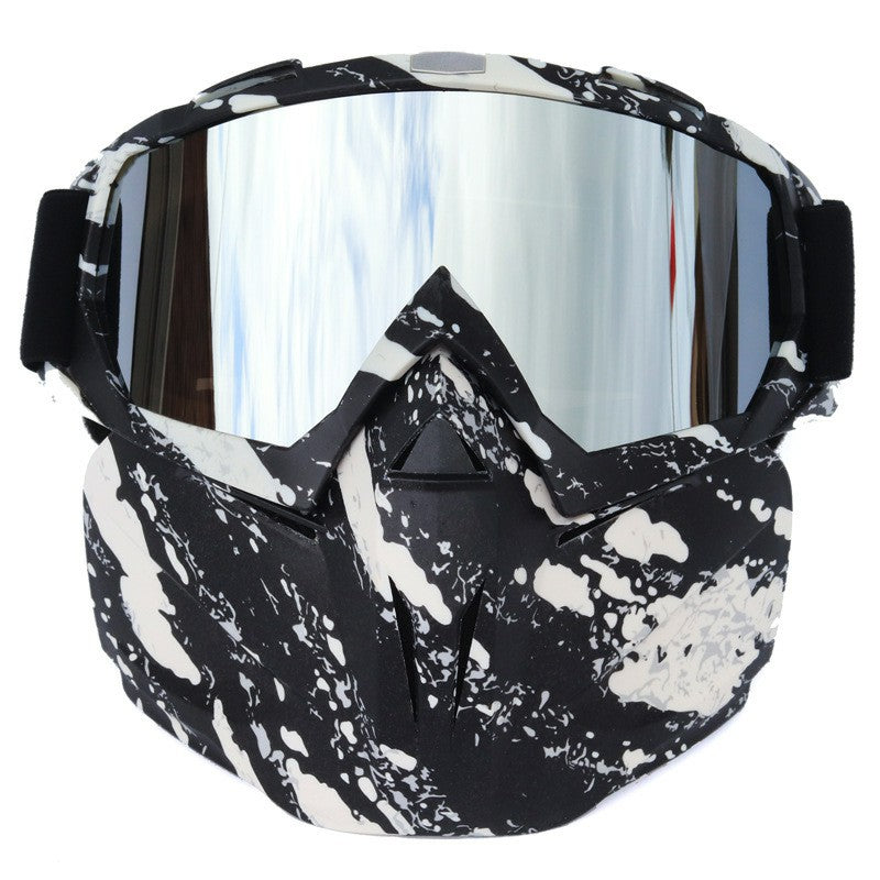 BF658 Outdoor Motorcycle Race Face Mask PC Goggles Cycling Eye Protection Glasses