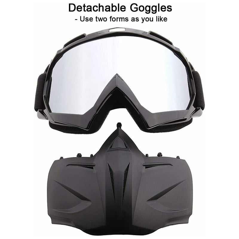 BF658 Outdoor Motorcycle Race Face Mask PC Goggles Cycling Eye Protection Glasses
