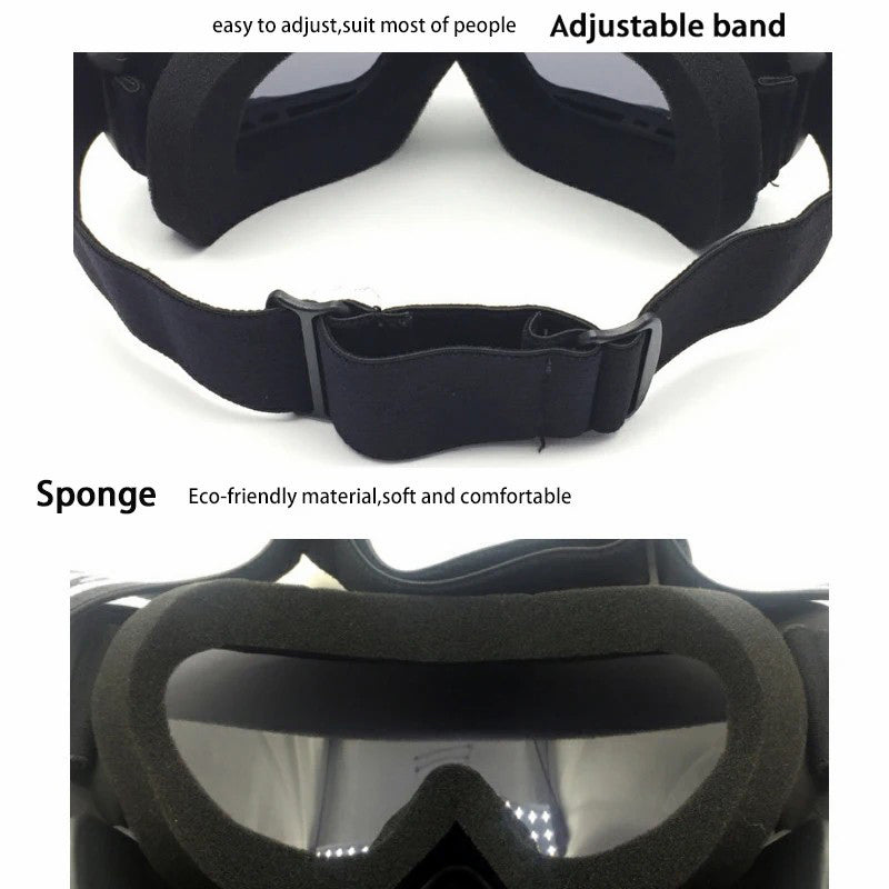 BF658 Outdoor Motorcycle Race Face Mask PC Goggles Cycling Eye Protection Glasses