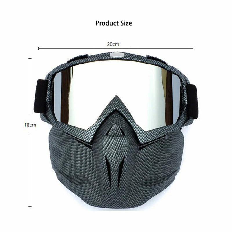 BF658 Outdoor Motorcycle Race Face Mask PC Goggles Cycling Eye Protection Glasses