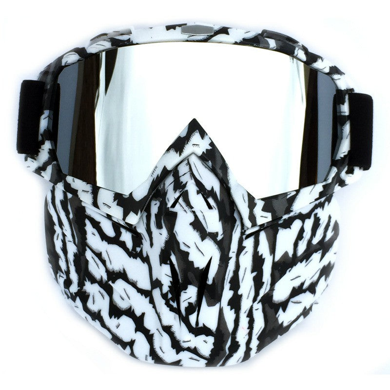 BF658 Outdoor Motorcycle Race Face Mask PC Goggles Cycling Eye Protection Glasses