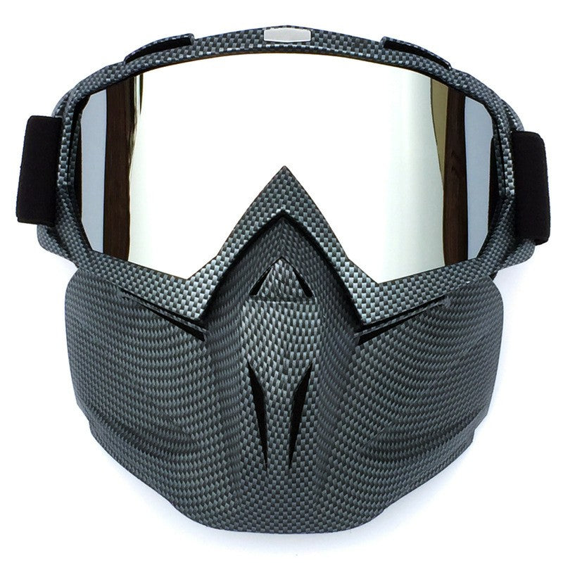 BF658 Outdoor Motorcycle Race Face Mask PC Goggles Cycling Eye Protection Glasses