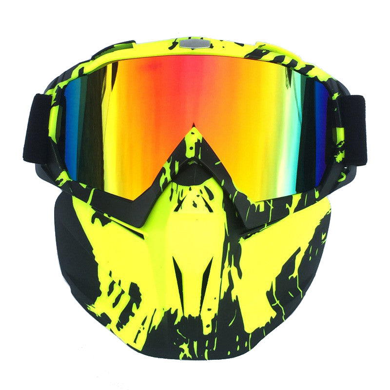 BF658 Outdoor Motorcycle Race Face Mask PC Goggles Cycling Eye Protection Glasses