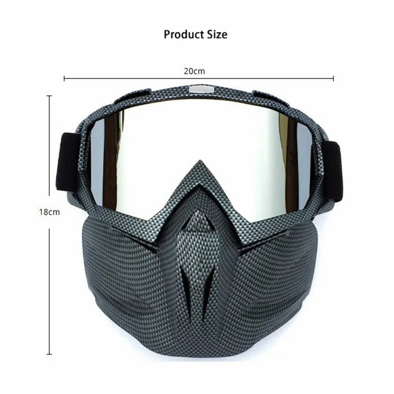 BF658 PC Goggles Motorcycle Race Face Mask Eye Protection Glasses with Storage Bag