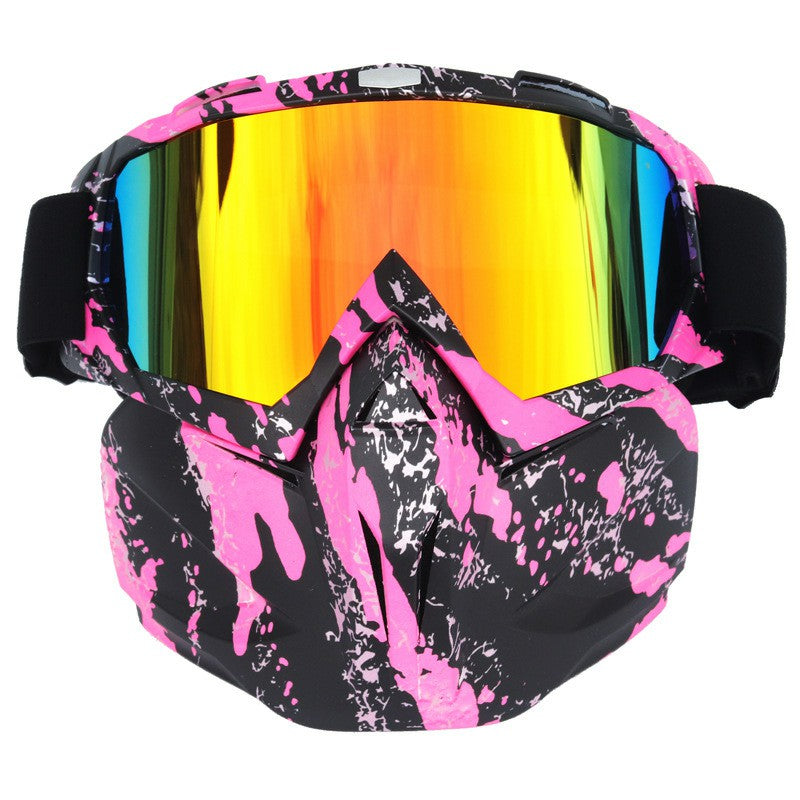BF658 PC Goggles Motorcycle Race Face Mask Eye Protection Glasses with Storage Bag