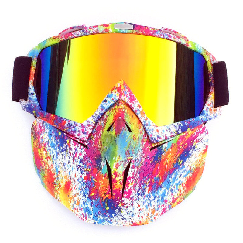 BF658 PC Goggles Motorcycle Race Face Mask Eye Protection Glasses with Storage Bag
