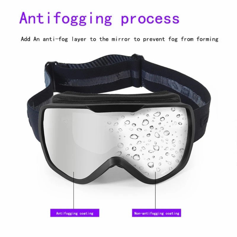 BOLLFOS BF642 Dual-Layer Anti-Fog PC+TPU Skiing Goggles for Men Women