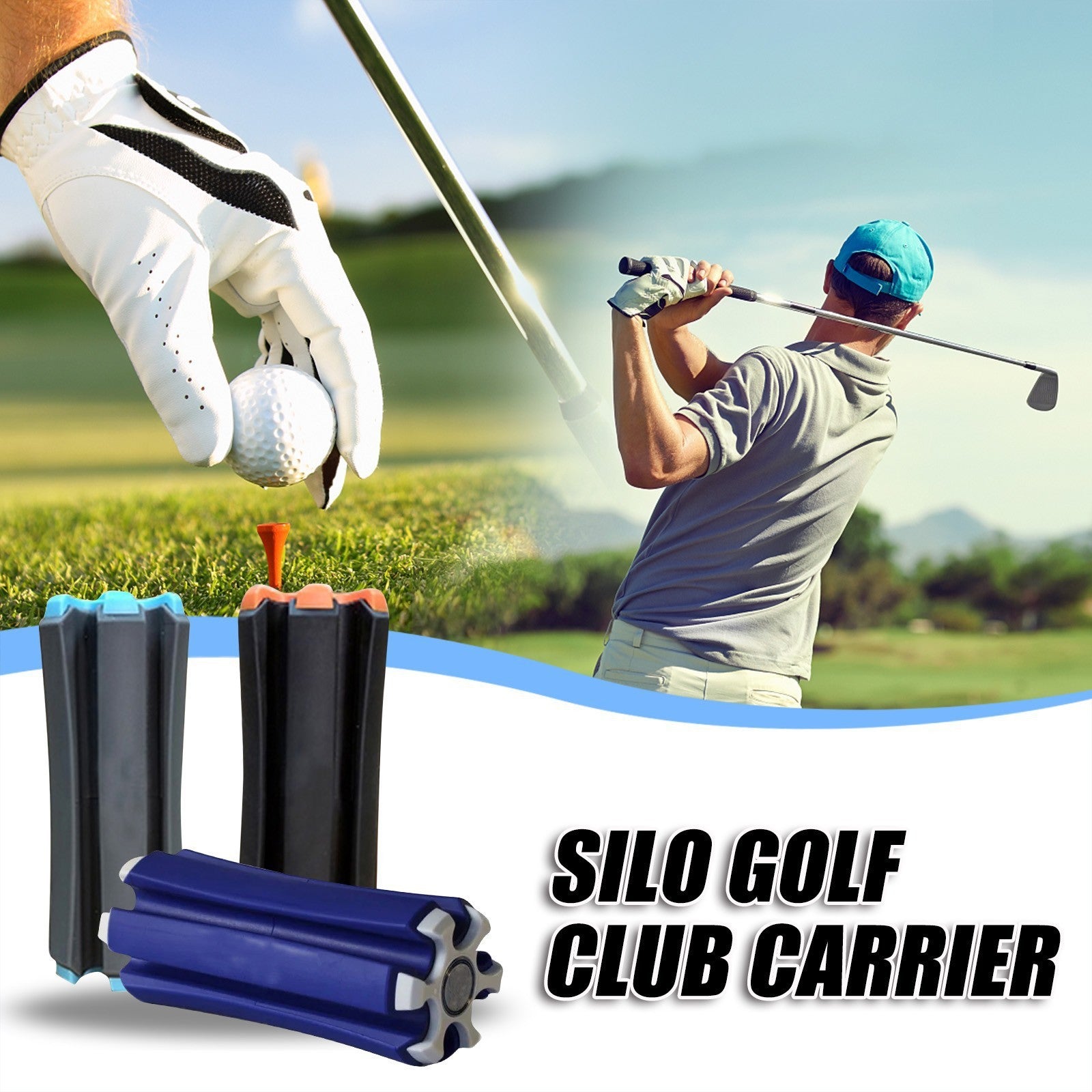 2020F868 Silo Golf Club Carrier Golf Club Organizer for Holding 6 Golf Clubs