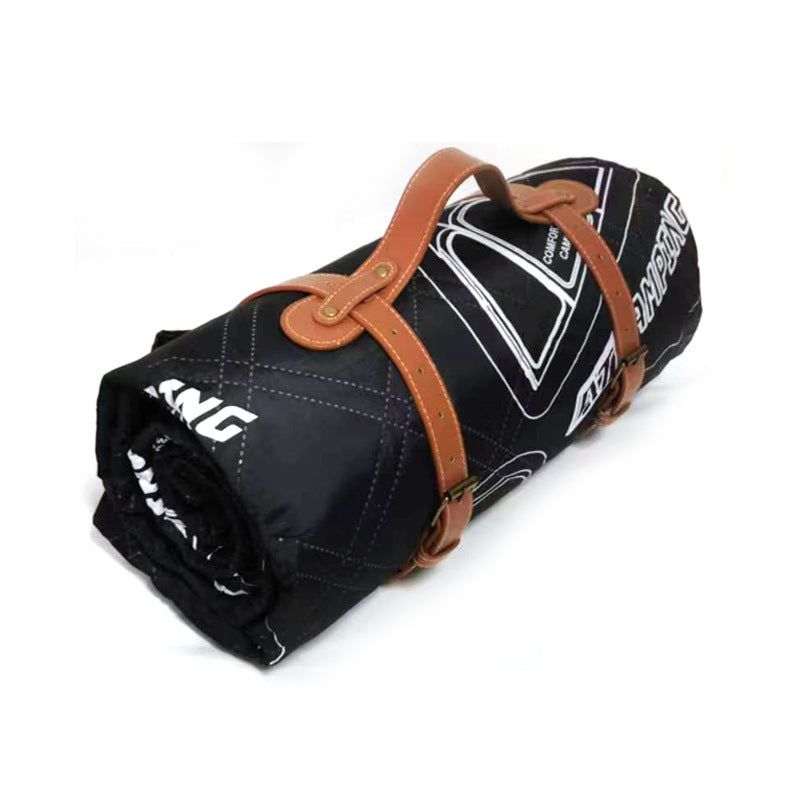 45679 150x200cm Camping Picnic Mat Moisture-proof Outdoor Carpet with Leather Tote Strap