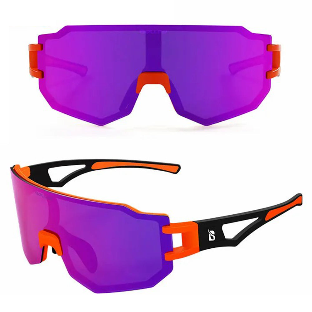BOLLFO BF629 Bicycle Cycling Glasses UV400 Protection Sports Polarized Goggles with Interchangeable Lenses