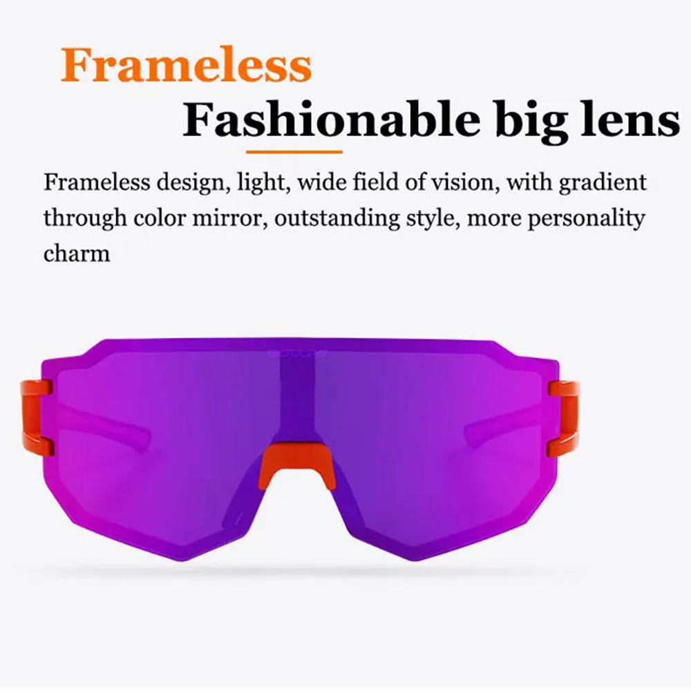BOLLFO BF629 Bicycle Cycling Glasses UV400 Protection Sports Polarized Goggles with Interchangeable Lenses