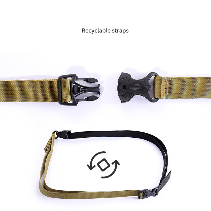 AOTU Adjustable Luggage Bag Binding Strap Travel Camping Equipment Suitcase Polyester Fixing Strap - Khaki
