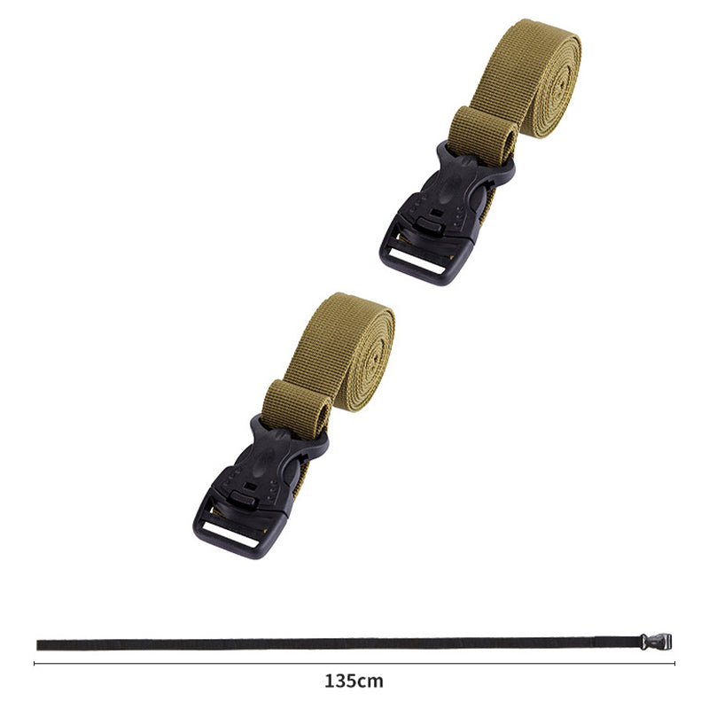 AOTU Adjustable Luggage Bag Binding Strap Travel Camping Equipment Suitcase Polyester Fixing Strap - Khaki