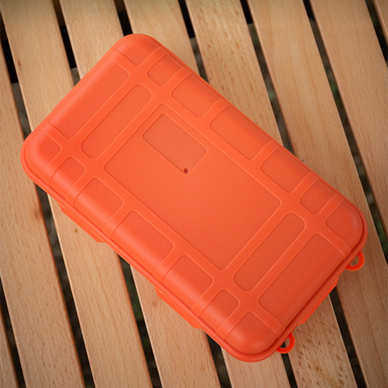 AOTU Outdoor Survival Sealed Box Waterproof Shockproof EDC Tools Storage Case - Orange