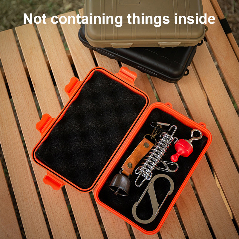 AOTU Outdoor Survival Sealed Box Waterproof Shockproof EDC Tools Storage Case - Orange