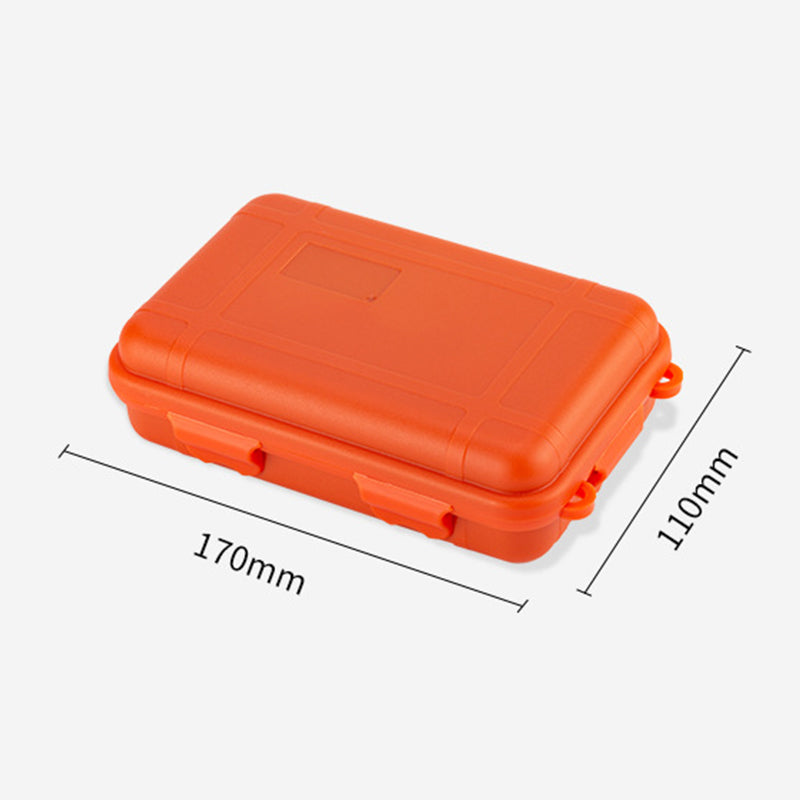 AOTU Outdoor Survival Sealed Box Waterproof Shockproof EDC Tools Storage Case - Orange