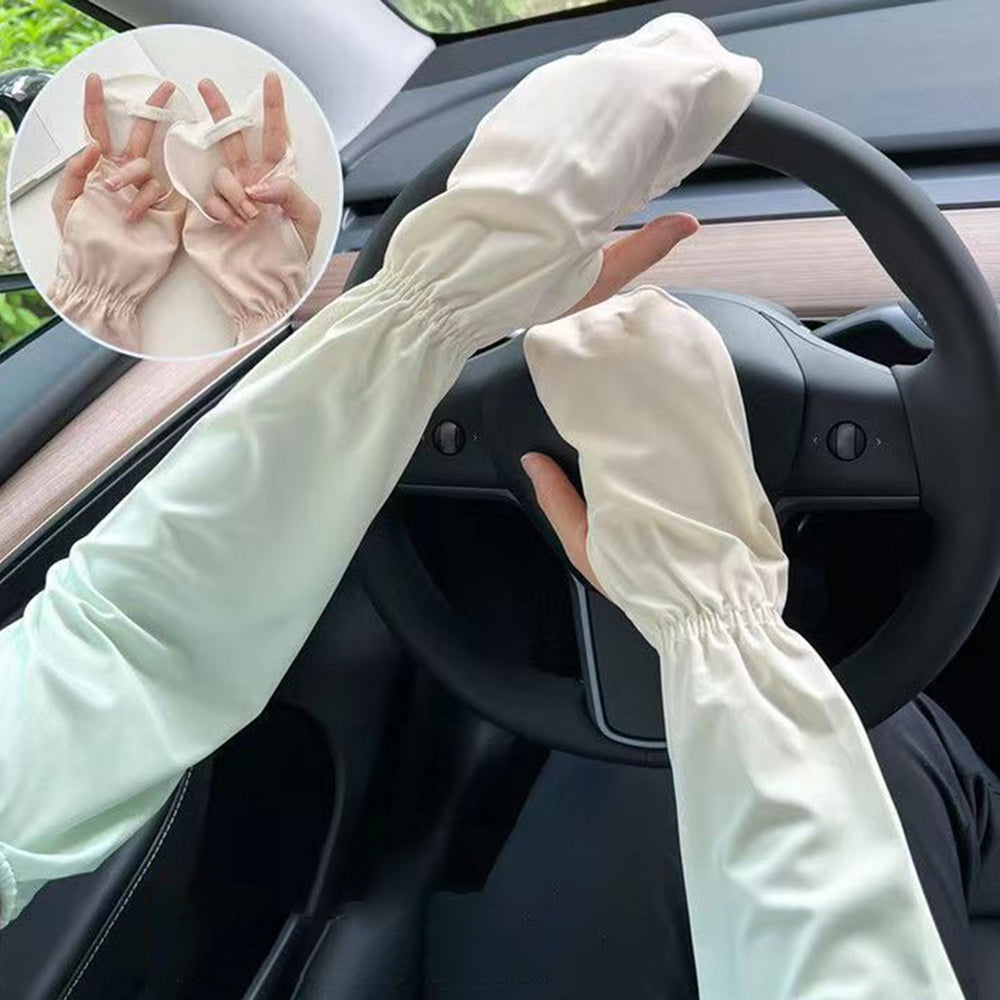ali-764983594998 1Pc Women Outdoor Sun-proof Arm Sleeve Gradient Color Ice Silk Sleeve