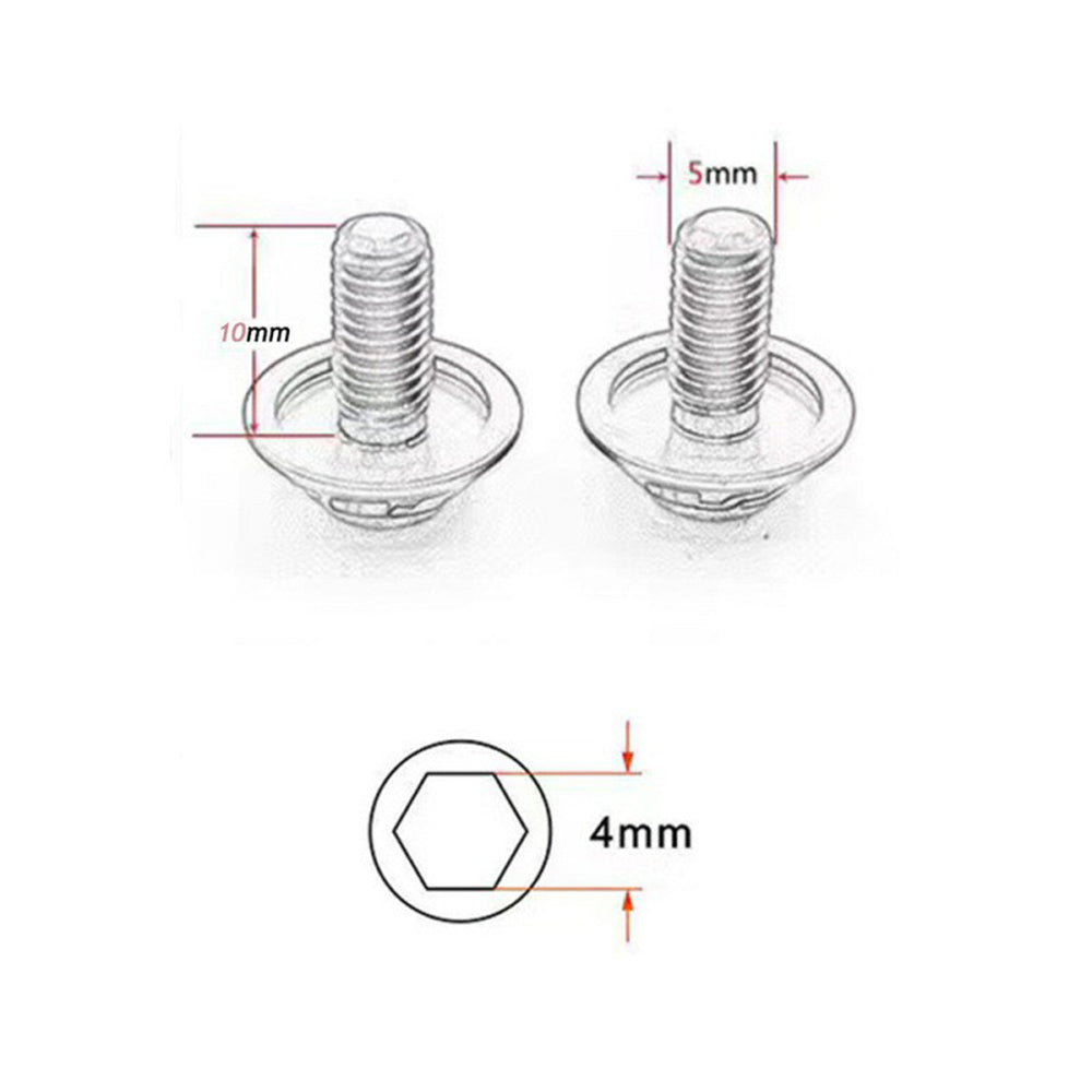 ZTTO 2PCS M5x10 Bicycle Water Bottle Cage Bolts Aluminum Alloy Bike Screws Wrench Set
