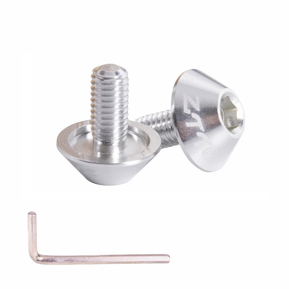 ZTTO 2PCS M5x10 Bicycle Water Bottle Cage Bolts Aluminum Alloy Bike Screws Wrench Set