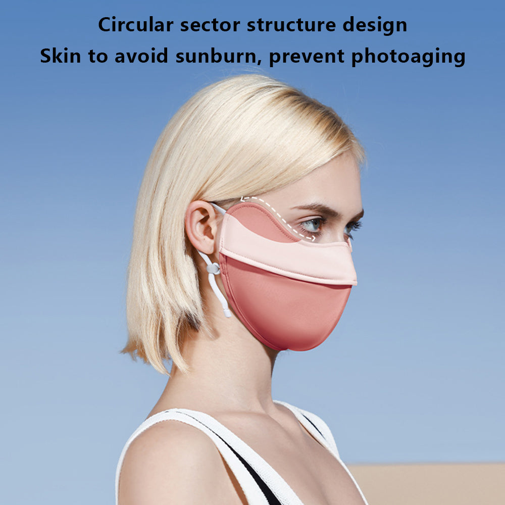 GOLOVEJOY XKZ61 Women Summer Sunproof Mask Breathable Cooling Anti-UV Ice Silk Face Cover
