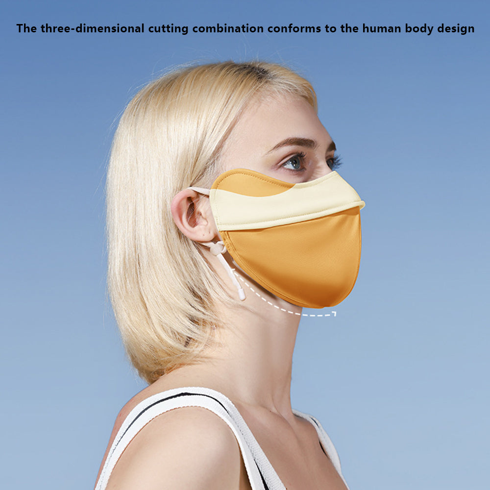 GOLOVEJOY XKZ61 Women Summer Sunproof Mask Breathable Cooling Anti-UV Ice Silk Face Cover