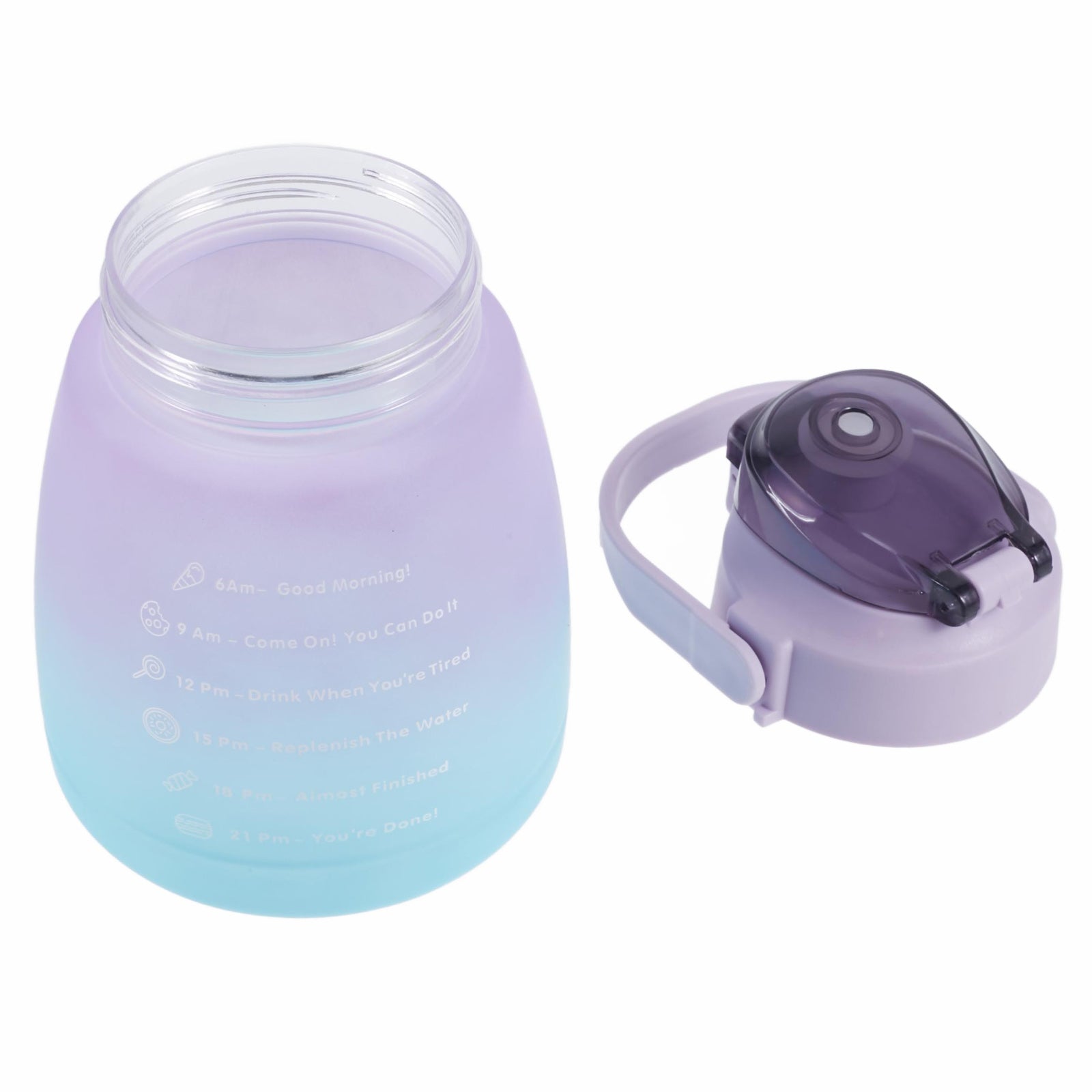 1300ML Large Water Bottle Silicone+PP+PC Drinking Cup with Straw (BPA-Free, NO FDA Certified)
