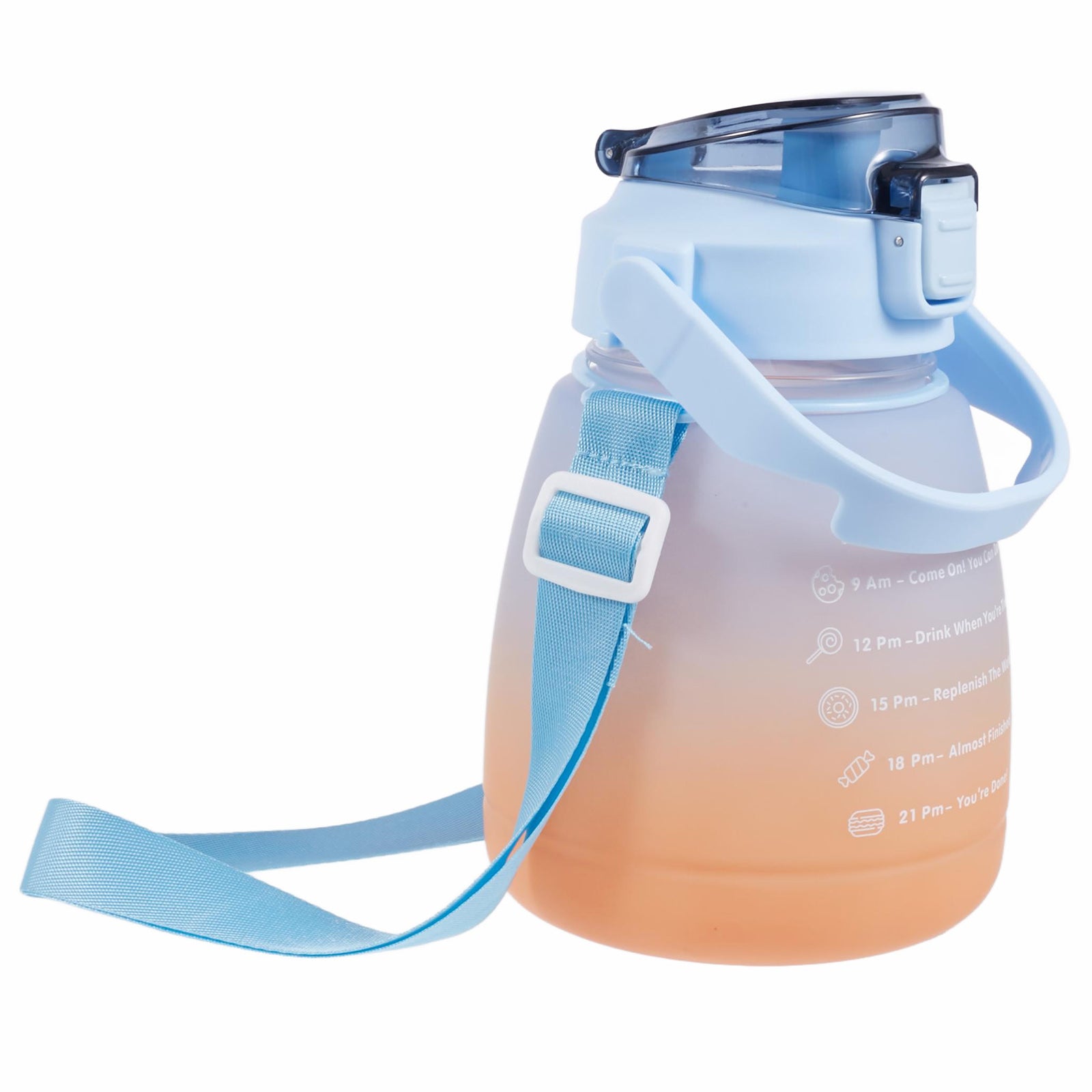 1300ML Large Water Bottle Silicone+PP+PC Drinking Cup with Straw (BPA-Free, NO FDA Certified)