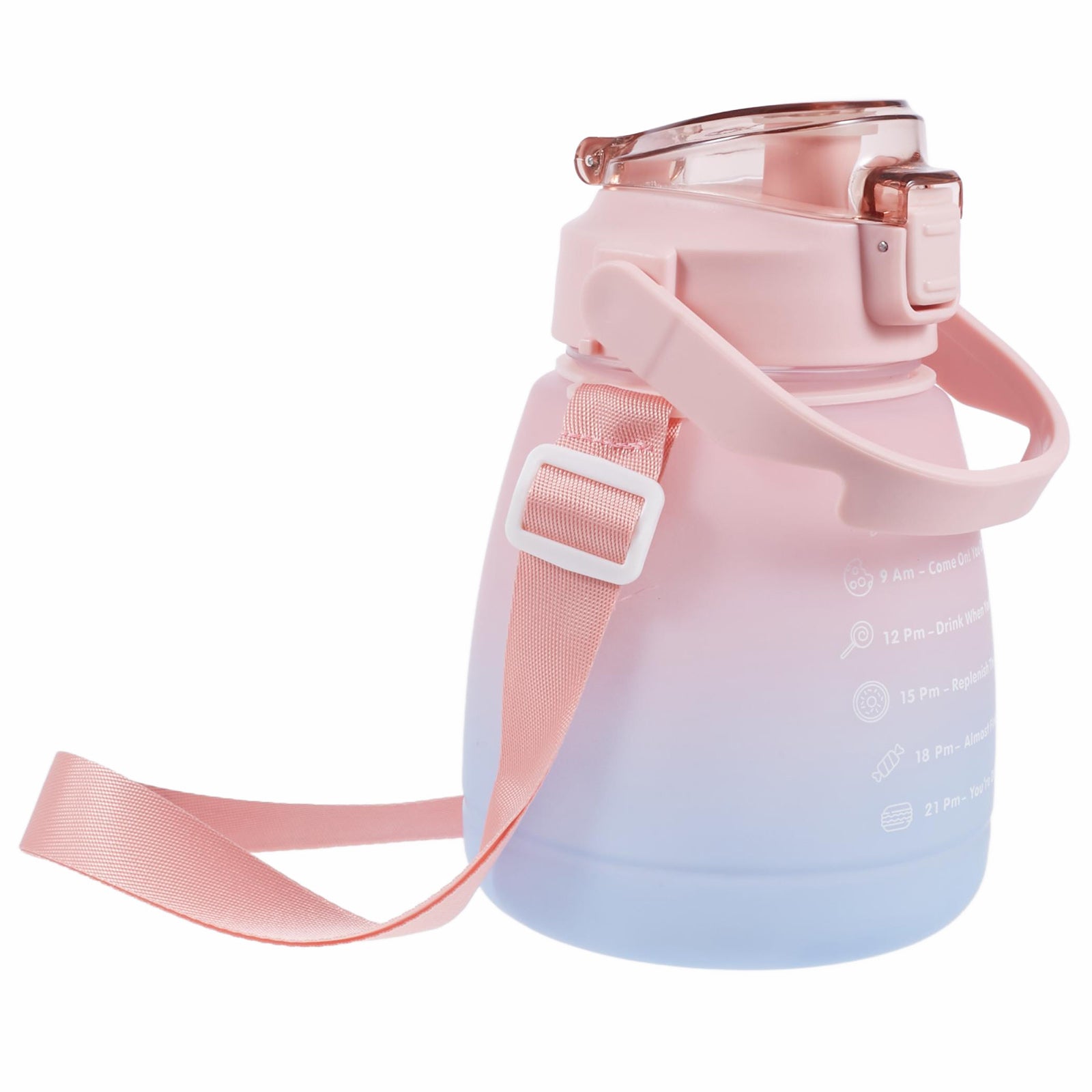1300ML Large Water Bottle Silicone+PP+PC Drinking Cup with Straw (BPA-Free, NO FDA Certified)