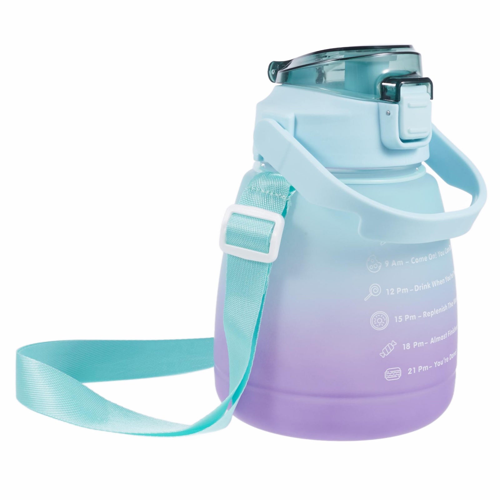 1300ML Large Water Bottle Silicone+PP+PC Drinking Cup with Straw (BPA-Free, NO FDA Certified)
