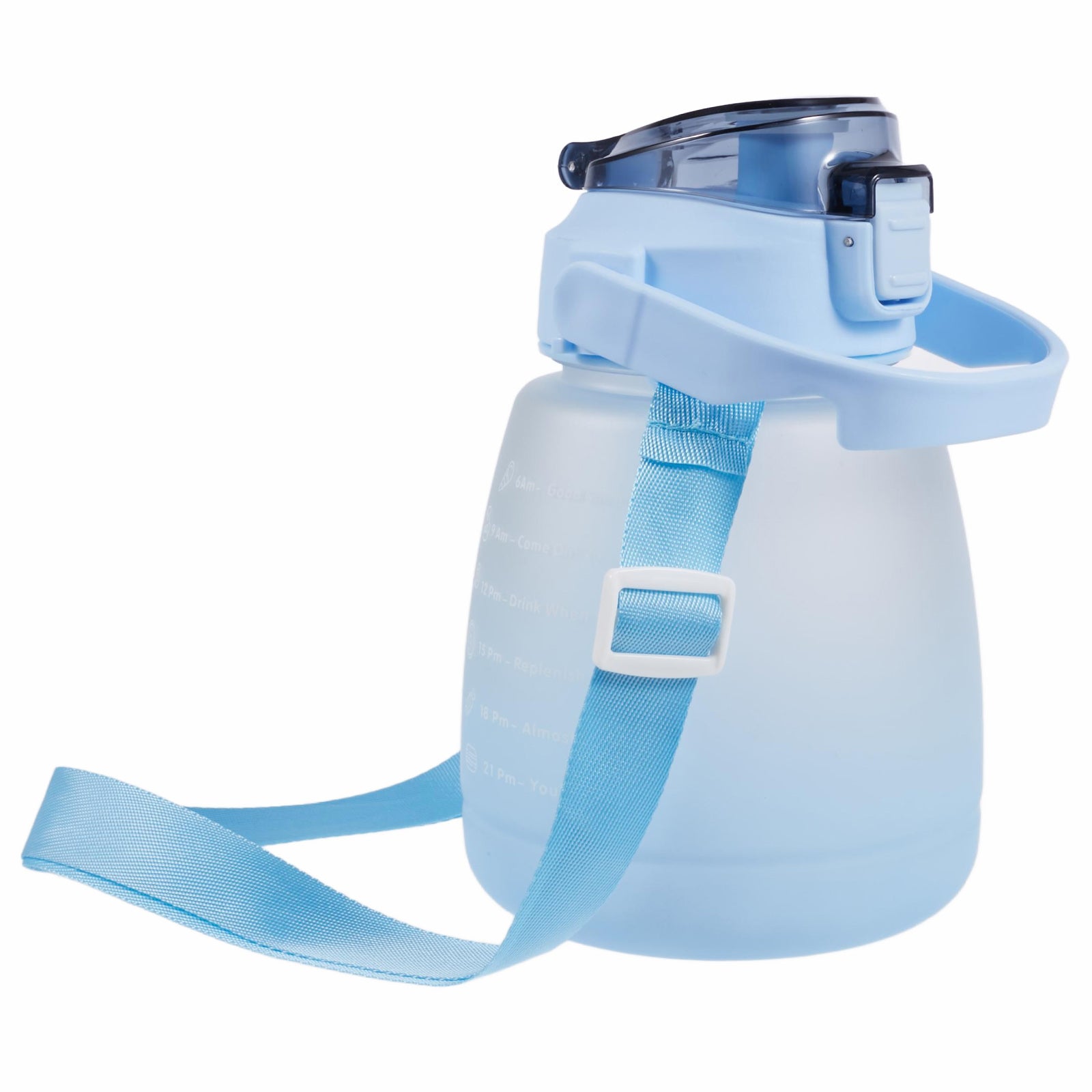 1300ML Silicone+PP+PC Drinking Cup Camping Cycling Water Bottle with Straw (BPA-Free, NO FDA Certified)