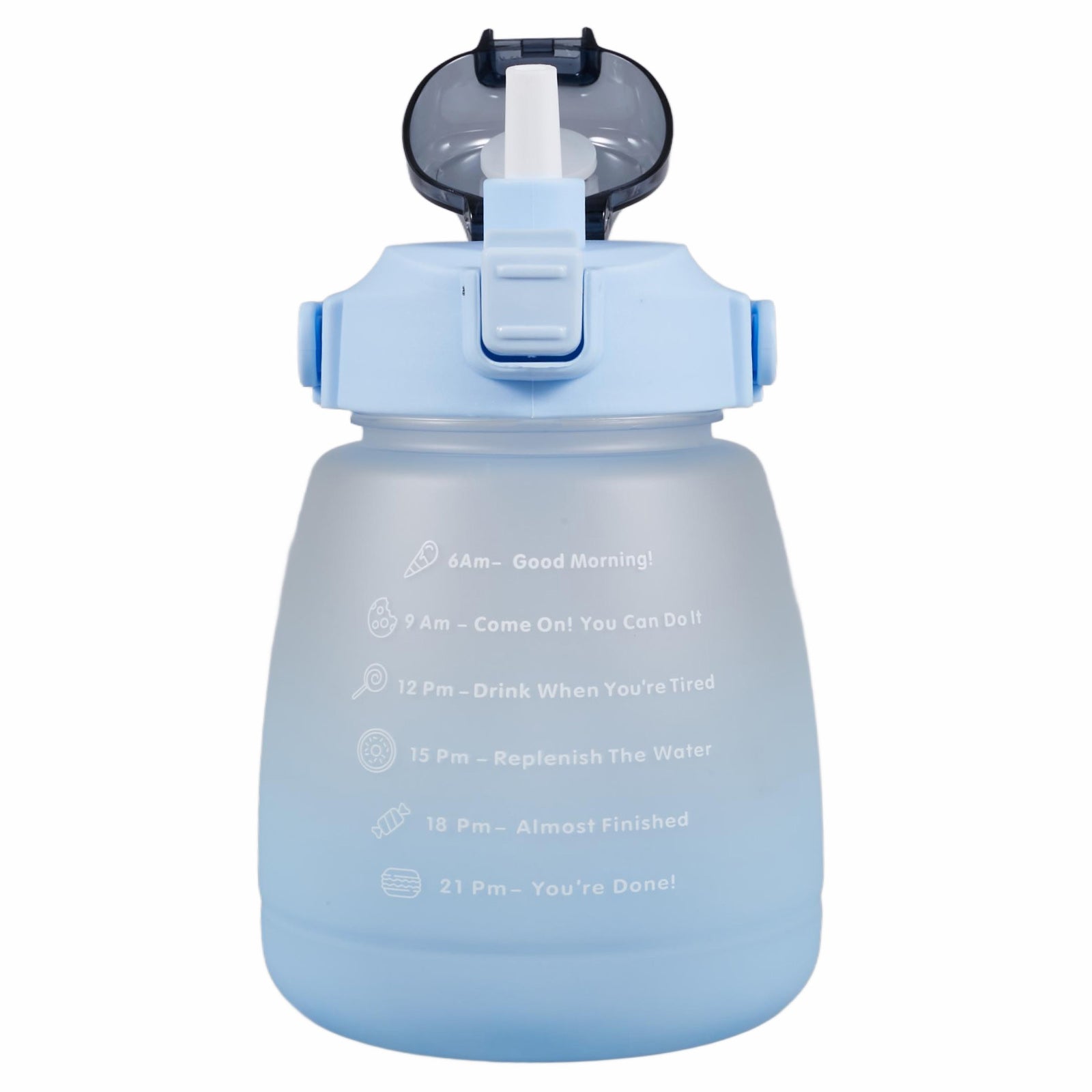 1300ML Silicone+PP+PC Drinking Cup Camping Cycling Water Bottle with Straw (BPA-Free, NO FDA Certified)