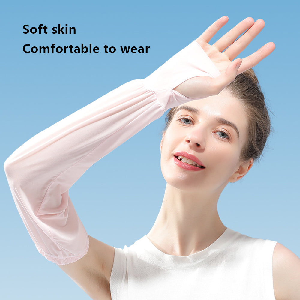 GOLOVEJOY HB24 1 Pair Women Summer Anti-UV Arm Sleeves Breathable Cooling Sunscreen Sleeves