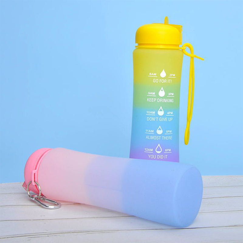 600ML Collapsible Water Bottle Silicone Drinking Cup for Camping Travel (BPA-Free, NO FDA Certified)