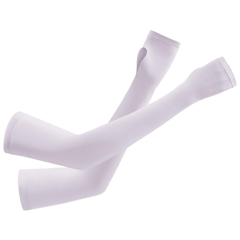 GOLOVEJOY HB16 1 Pair Nylon Sports Anti-UV Arm Sleeves Half Finger Gloves with Thumb Hole