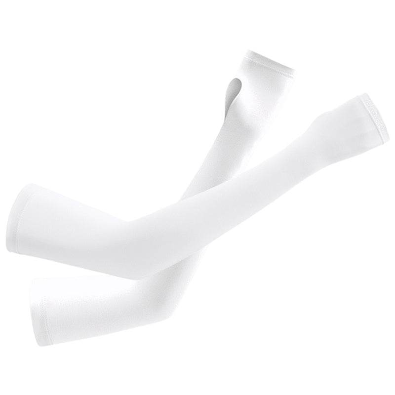 GOLOVEJOY HB16 1 Pair Nylon Sports Anti-UV Arm Sleeves Half Finger Gloves with Thumb Hole