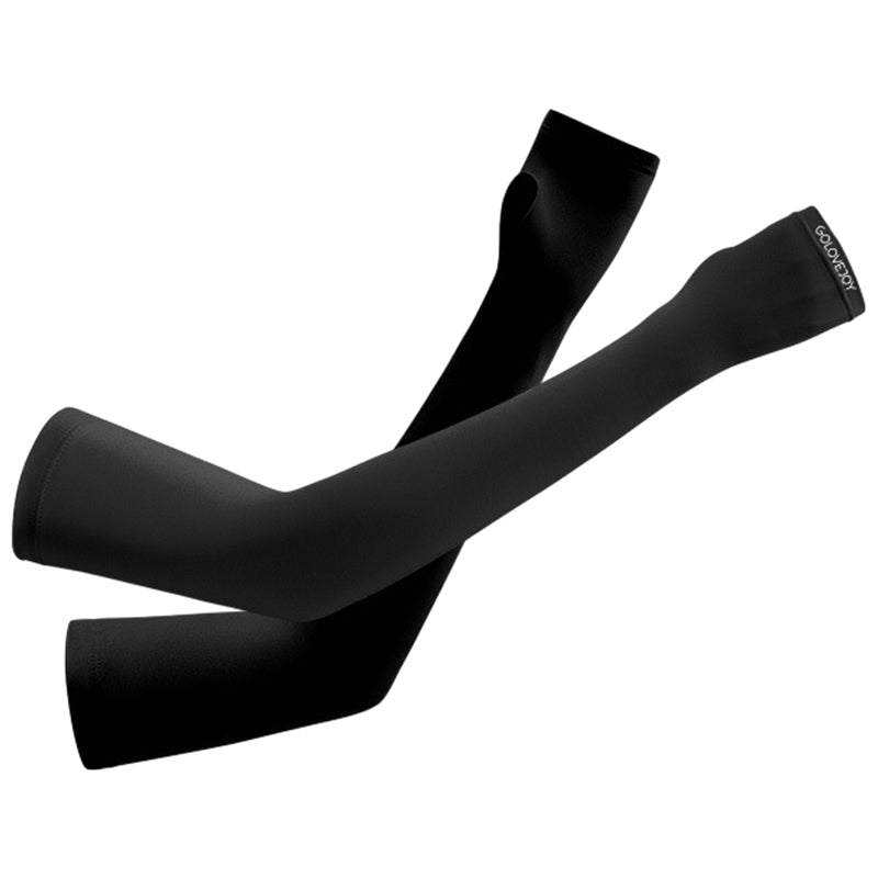 GOLOVEJOY HB16 1 Pair Nylon Sports Anti-UV Arm Sleeves Half Finger Gloves with Thumb Hole