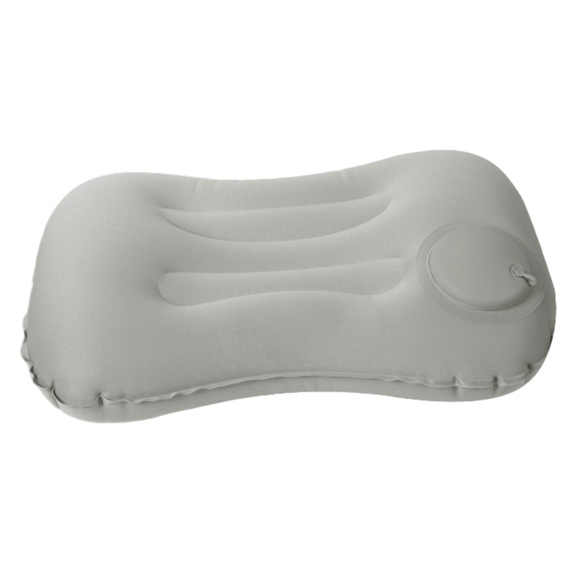 Press Inflation Milk Silk Pillow Portable Camping Travel Rectangle Waist Cushion Sleep Air Pillow