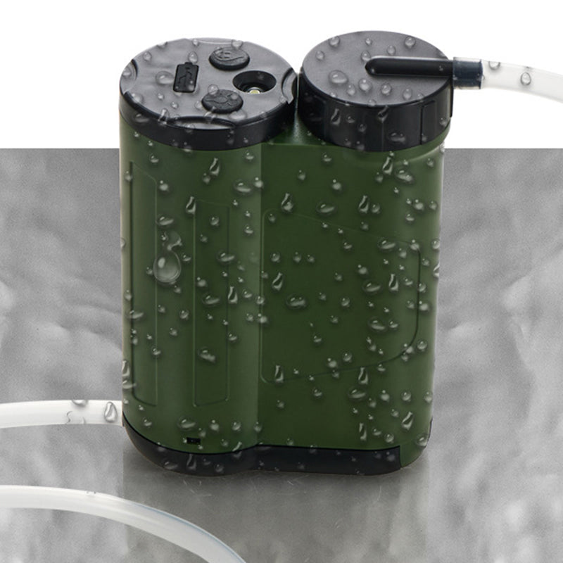 Outdoor Survival Electric Water Filter Emergency LED Light Water Purification Tool (BPA-Free, No FDA)