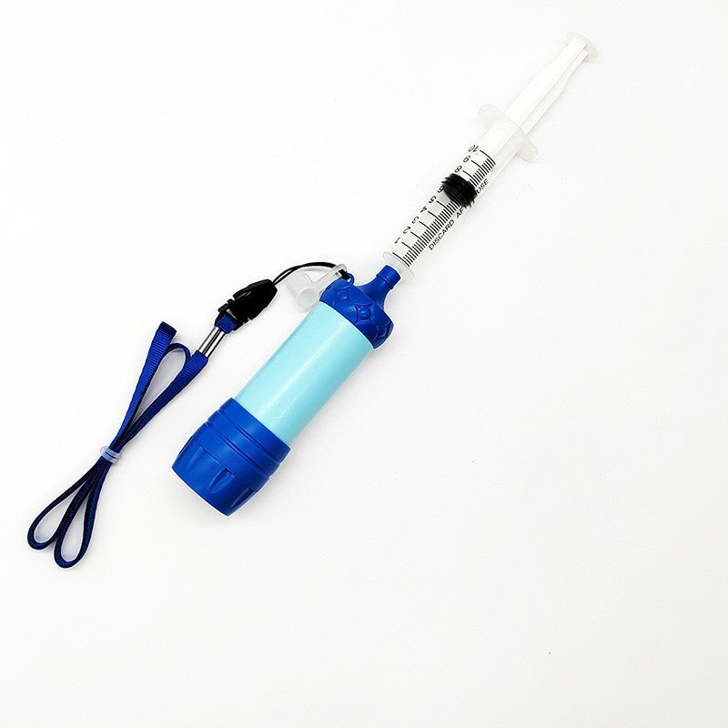 QJ-A14 Outdoors Water Filter Straw Water Purifier Survival Gear for Hiking / Camping