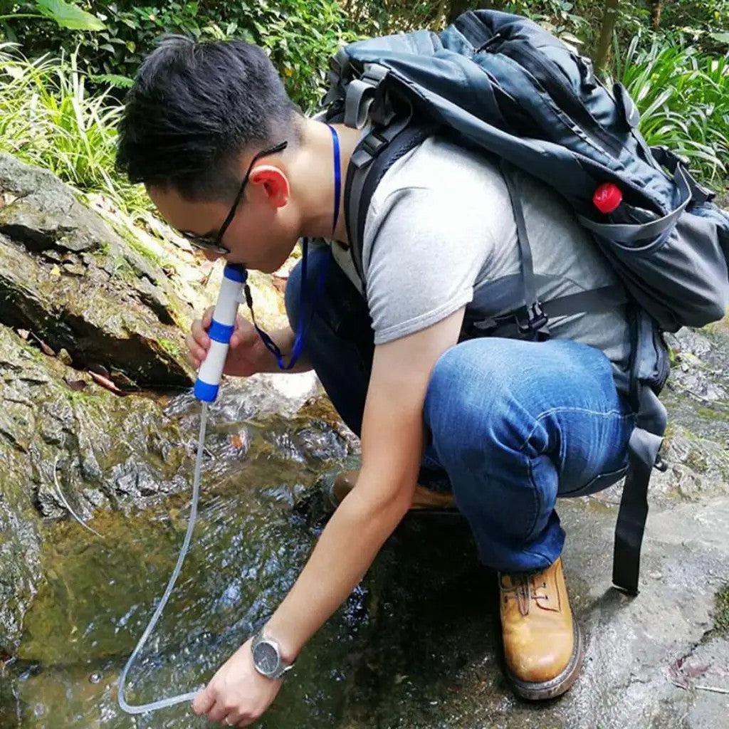 1000L Water Filter Straw Water Purifying Device Water Filtration Survival for Emergency Kits