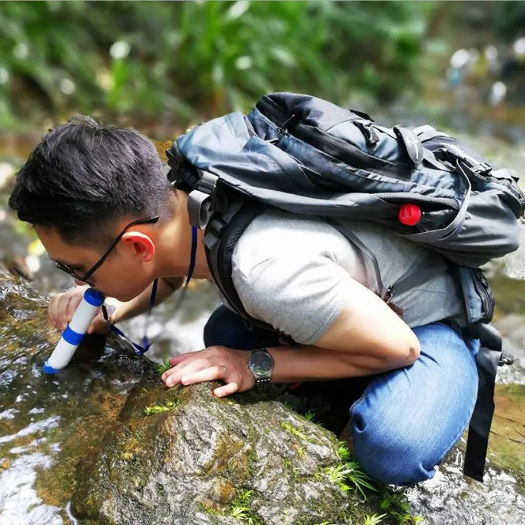 1000L Water Filter Straw Water Purifying Device Water Filtration Survival for Emergency Kits
