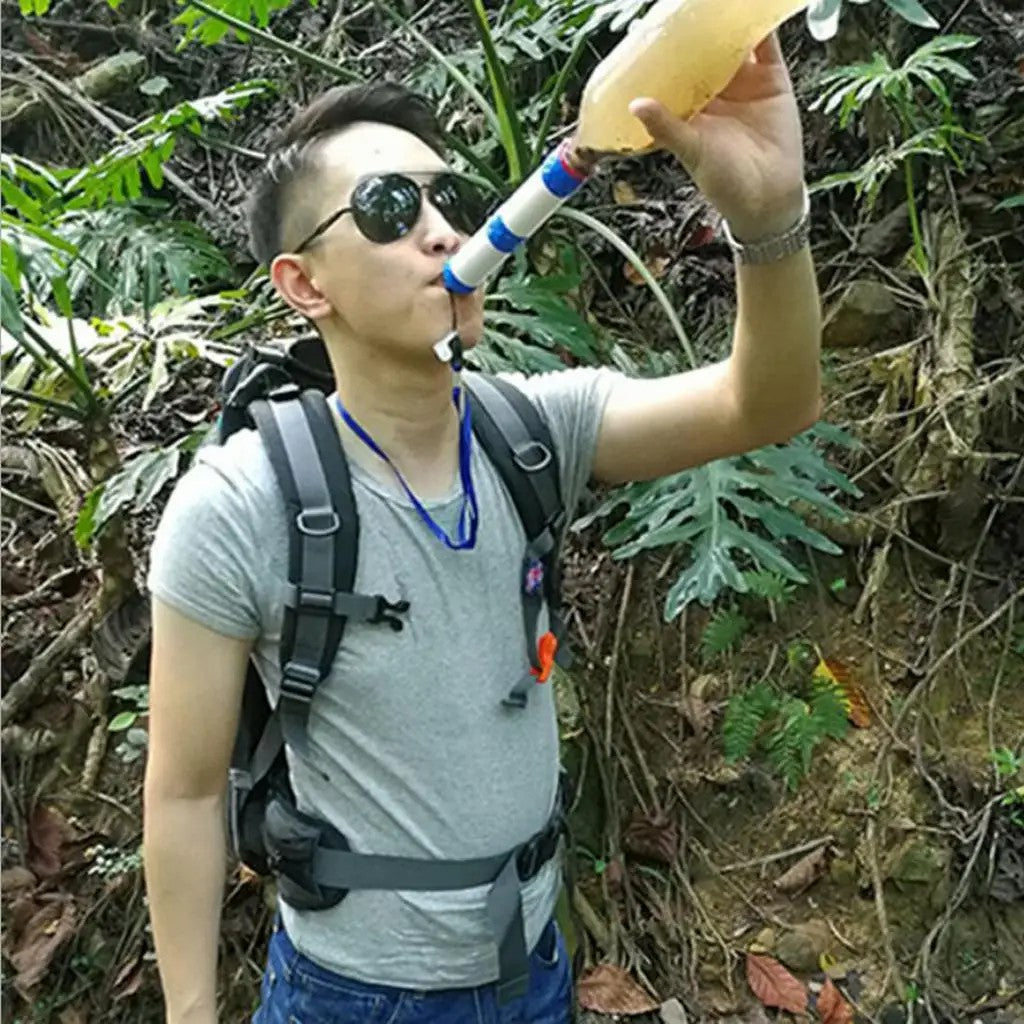 1000L Water Filter Straw Water Purifying Device Water Filtration Survival for Emergency Kits